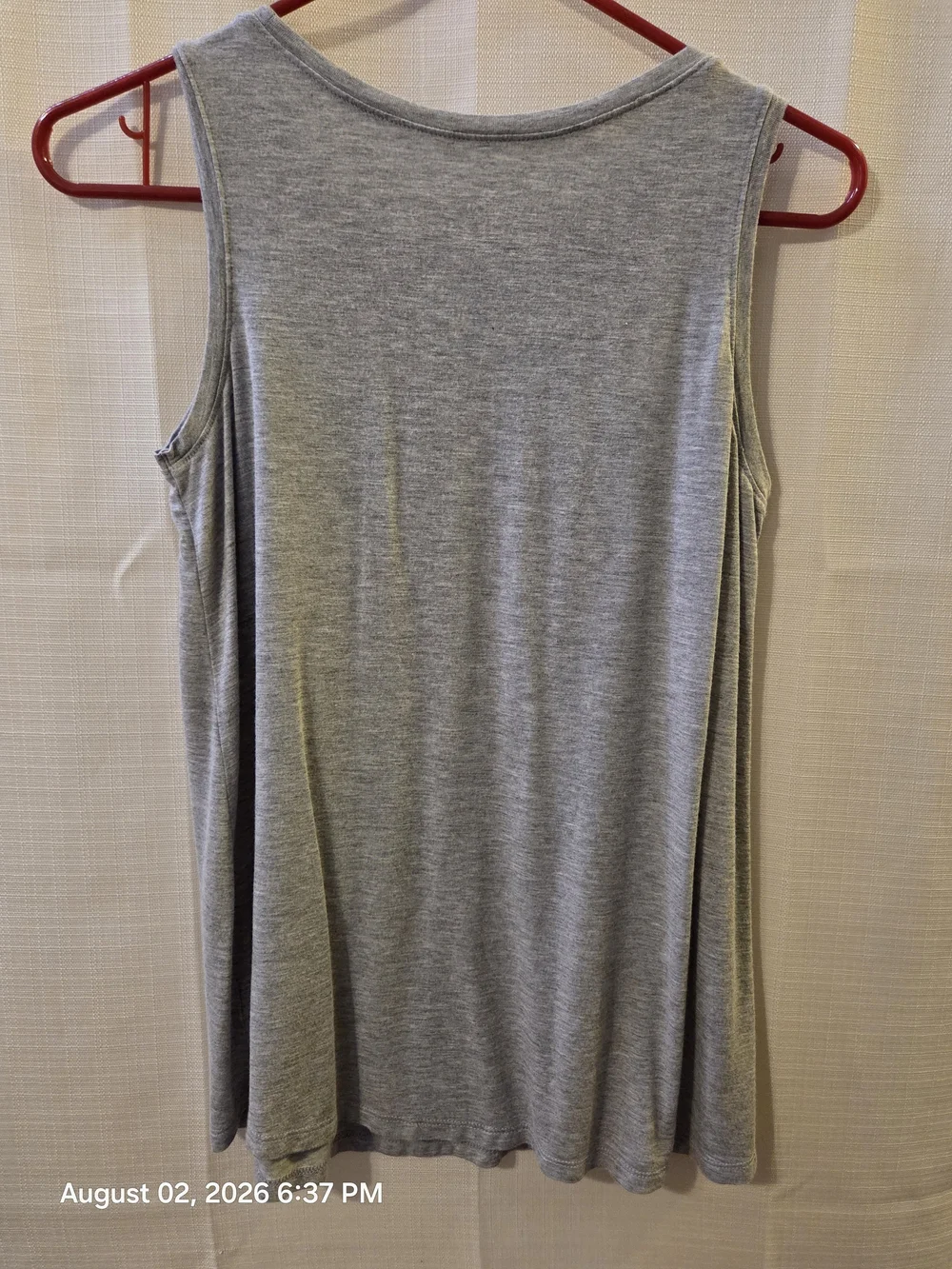Justice Heather Gray Graphic Tank with White Logo
